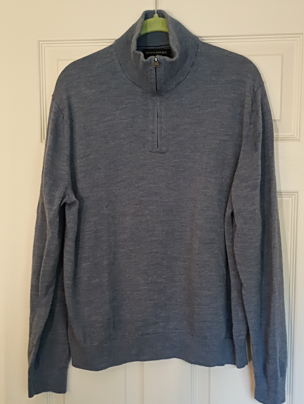 Banana Republic Men's Zip-Neck Sweater in Slate Blue